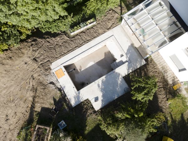 Pool Area Grading in Glen Allen